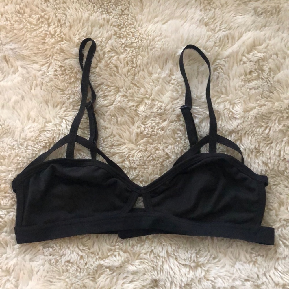 Sexy Black Cutout Bra
